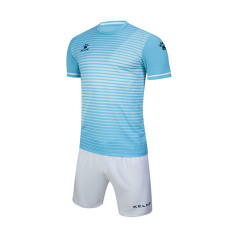 Комплект футбольної форми KELME MALAGA блакитно-білий 3801169.9449